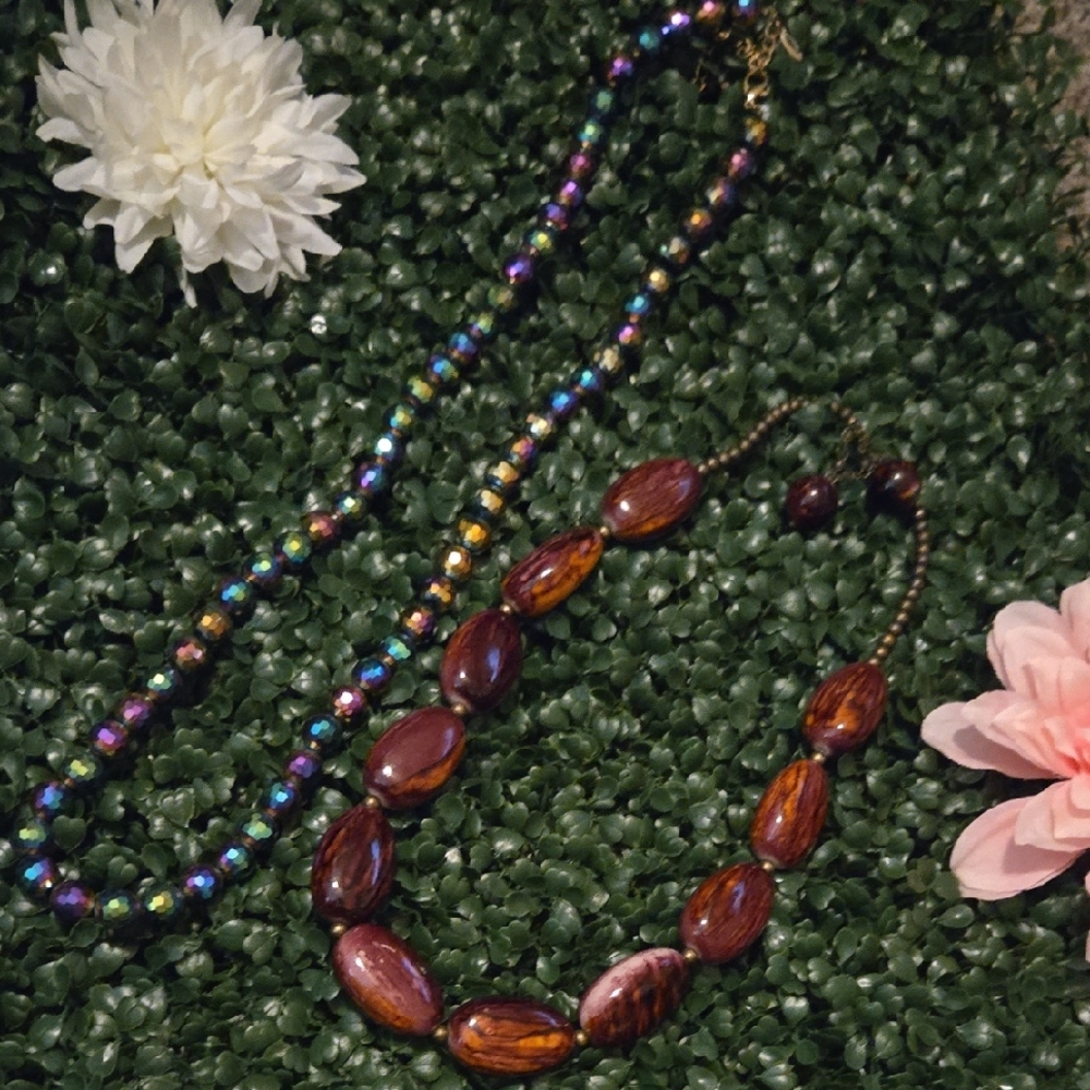 Elegant Multicolor Beaded Necklace Set